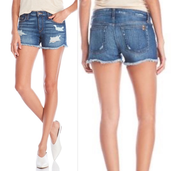 JOES JEANS Phoebe Distressed Faded Denim Shorts - Picture 2 of 8
